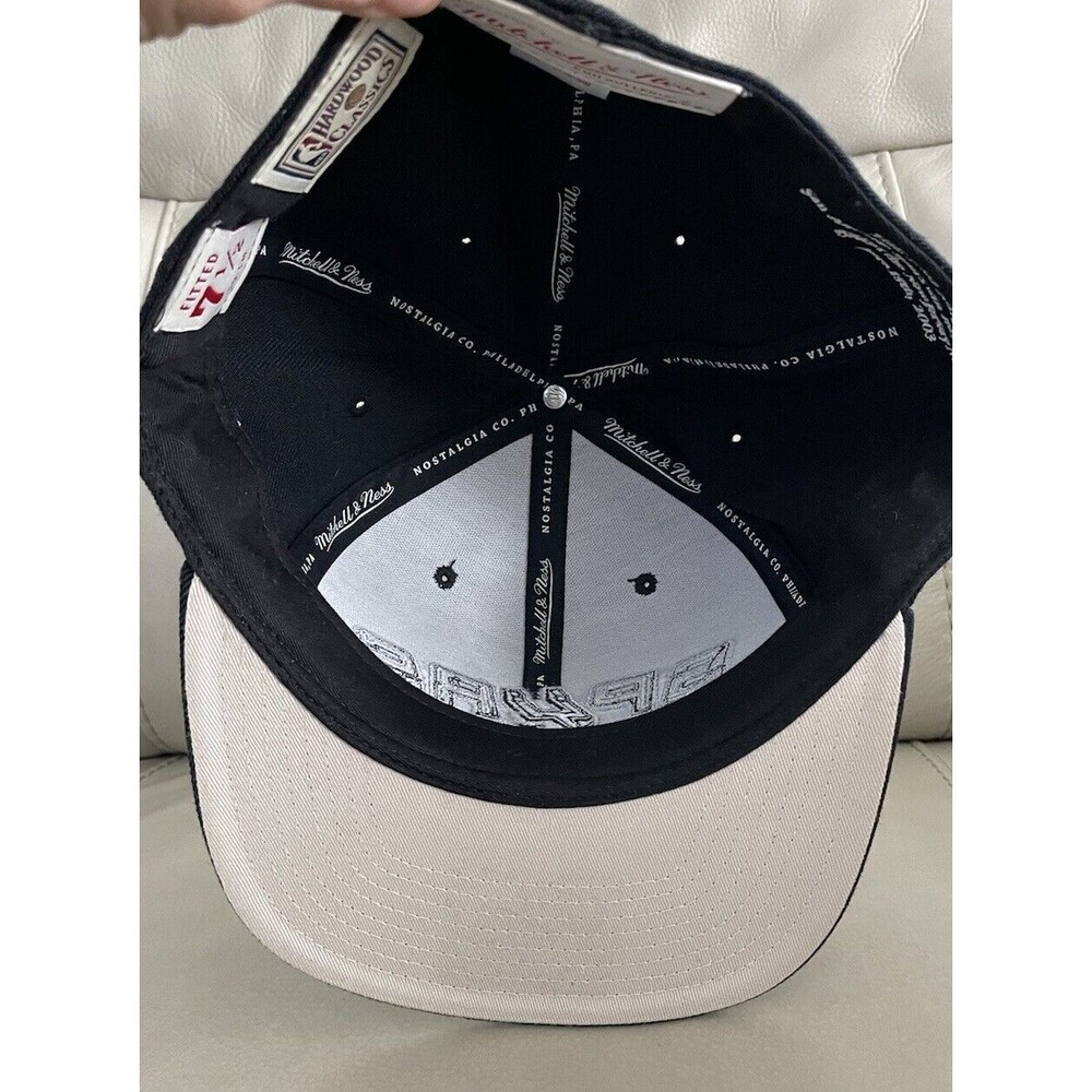 VTG San Antonio Spurs Mitchell & Ness Hardwood Classic Fitted 7 1/2 Never Worn - Picture 5 of 8